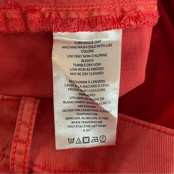 Pilcro x Anthropologie slim straight Orange Cropped utility Pants 20640 - Picture 10 of 12